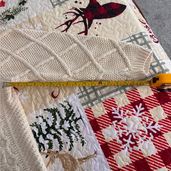 Eddie Bauer Beige 100% Cotton Cable Knit Sweater Women’s Size Medium - Picture 9 of 10